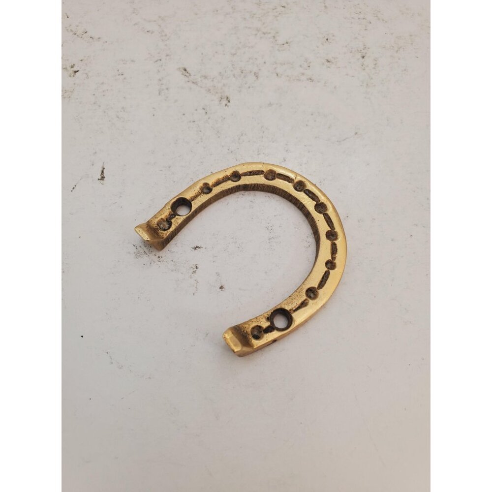 vintage brass horseshoe lucky horseshoe, horseshoe, vintage old horseshoe, - Picture 4 of 9